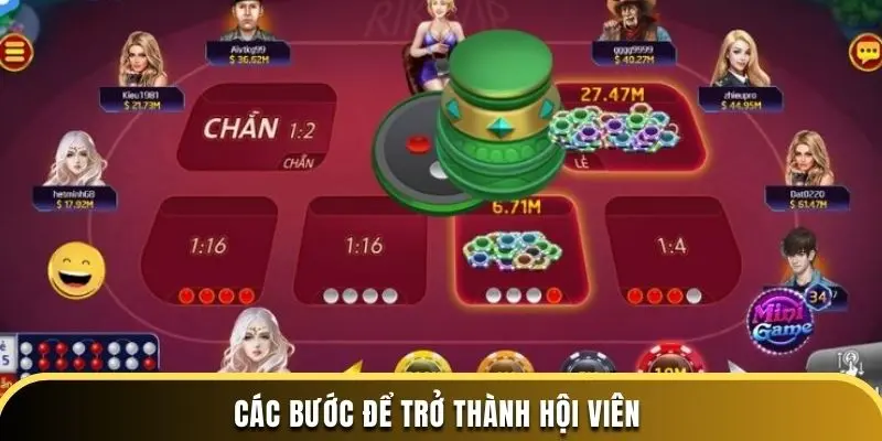 Các bước để trở thành hội viên